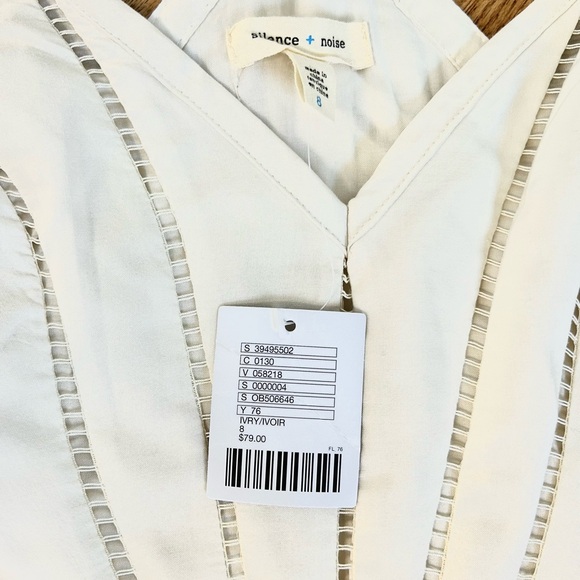 Silence + Noise by Urban Outfitters Ivory Dress NWT! Size 8 - Picture 9 of 15